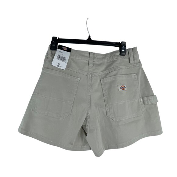 Dickies NWT Womens Work Utility Shorts Beige Size 26 Cotton Blend Comfort - Picture 2 of 9